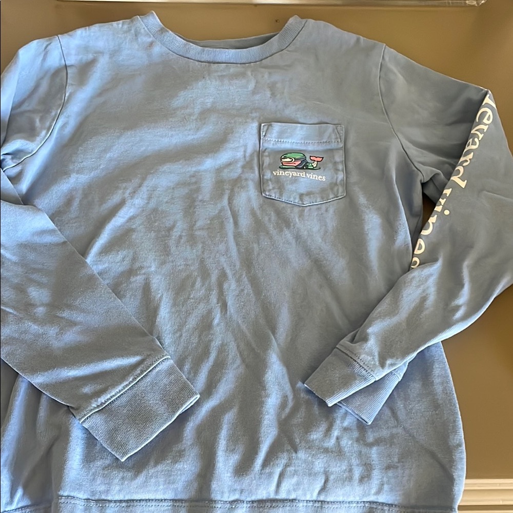 Boys Vineyard Vines Blue Long Sleeve Shirt